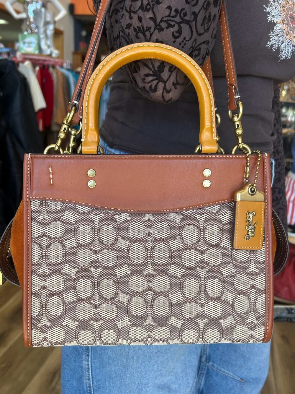 COACH Rogue 25 Signature Jacquard Satchel